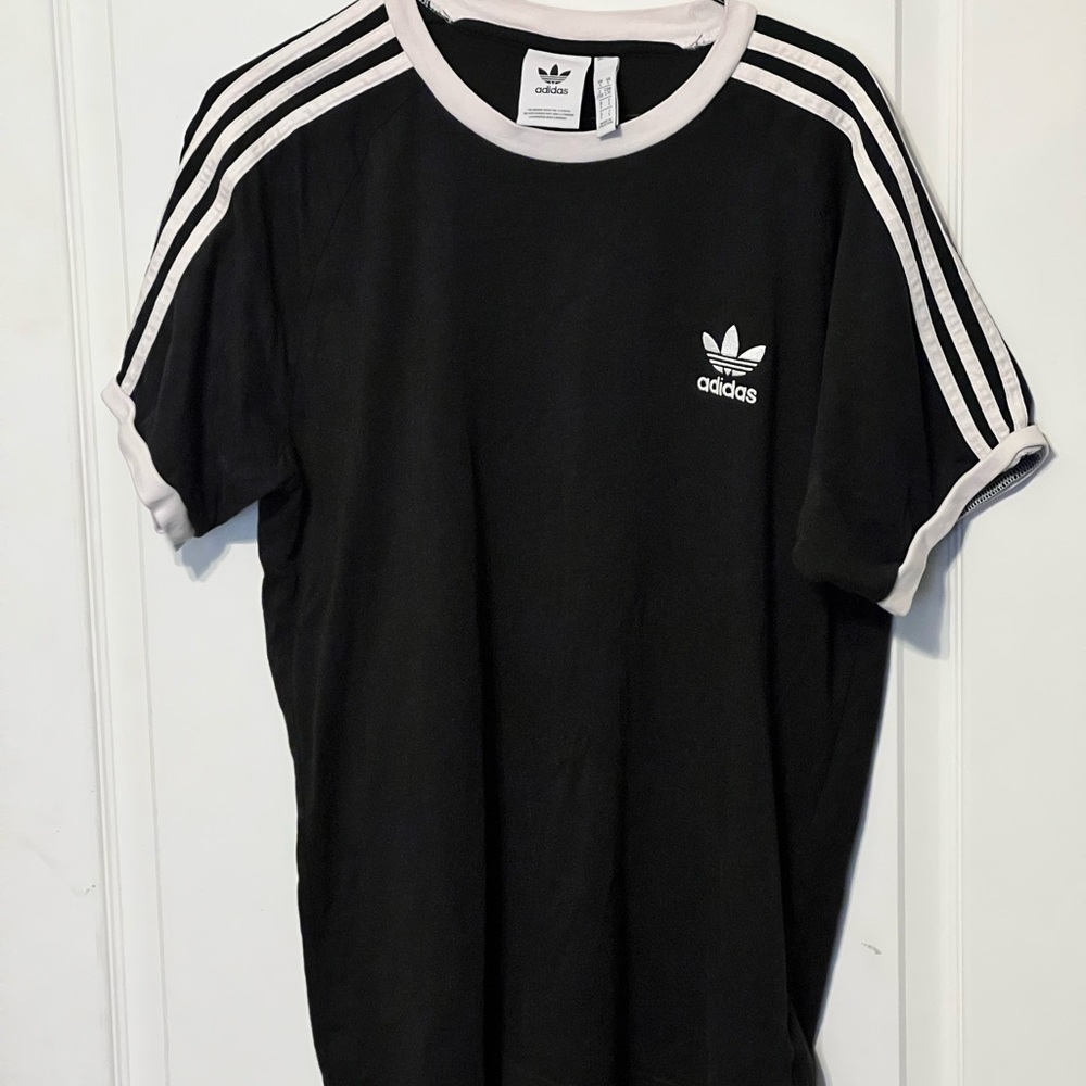 Adidas 3 Stripe Short Sleeve Crew Shirt [sz: L]